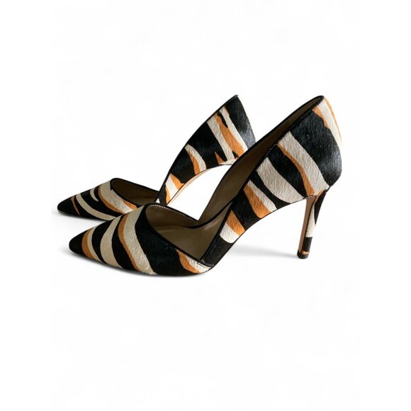 Ann Taylor Zebra Print Calf Hair Stiletto Heels Size 9 - Picture 4 of 6